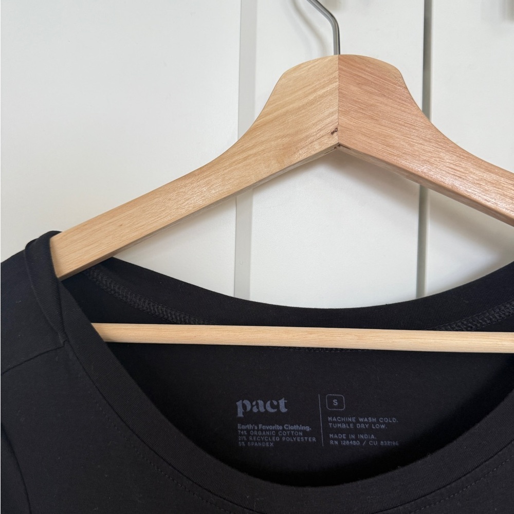 Pact Black long sleeve dress